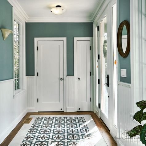 Aegean Teal: 2021 Color of the Year Best Benjamin Moore Paint Colors, Benjamin Moore Bathroom Colors, 2021 Color Of The Year, Clear Glass Shower Door, Benjamin Moore Bathroom, Entryway Paint, Aegean Teal, Benjamin Moore Paint Colors, Teal Decor