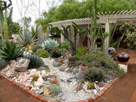 Todays photos, continuing in the succulent theme of the week, are from Jane Johnson in Laguna Hills, California. She says, "Sherman Library & Gardens was founded in 1980 in Corona del Mar... Cactus Garden Design, Kaktus Dan Sukulen, Succulent Landscape Design, Succulent Garden Design, Succulent Landscaping, Dry Garden, Fine Gardening, Succulent Gardening, Desert Garden