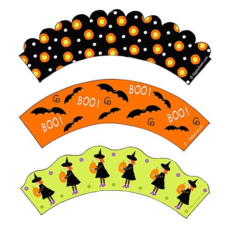 Halloween Cupcake Wrappers -Printables- #halloween #cupcakes #kids | Ziggity Zoom Cupcakes Kids, Fun Halloween Party Food, Wizard Party, Cupcake Wraps, Halloween Iii, Cupcake Wrapper, Halloween Cupcake, Haunted Halloween, Halloween Pins