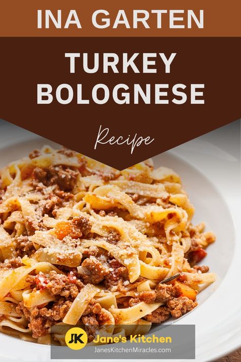 Turkey Bolognese with fresh parmesan cheese Ground Turkey Bolognese Sauce, Italian Ground Turkey Recipes, Turkey Bolognese Sauce, Turkey Sauce, Turkey Bolognese, Spaghetti Bolognese Recipe, Ina Garten Recipes, Bolognese Recipe, Dark Meat