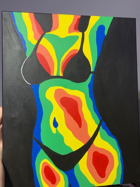 Rainbow Body Painting, Body Heat Painting, Thermal Art, Female Body Paintings, Rainbow Drawing, Bubble Painting, Easy Canvas Art, Canvas Painting Designs, Diy Canvas Art Painting