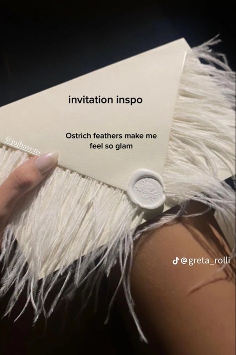 Feather Invitation Design, Feather Invitation, Lookbook Design, Elegant Birthday Party, Feather Wedding, Girl Christening, Wedding Mood, Ostrich Feathers, Pop Up Store