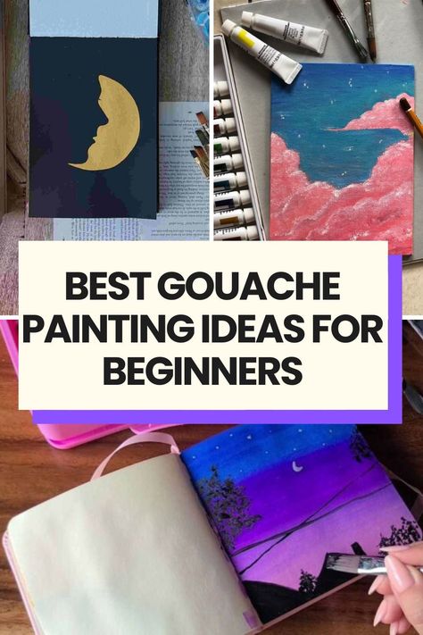 Practice your gouache painting skills with these 29 easy gouache painting ideas! From gouache landscape painting to beautiful gouache skies, there's something for everyone! Visit the blog to learn more! How To Paint With Gouache, Gouache Painting Ideas For Beginners, Easy Gouache Painting Ideas, Gouache Art For Beginners, Easy Gouache Painting, Gouache Painting Ideas, Guache Art, Easy Gouache, Gouache Landscape Painting