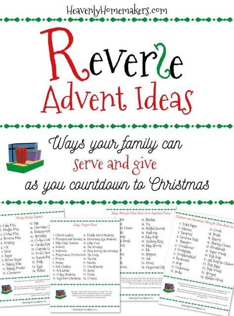 A Reverse Advent Idea - Consider Serving With Your Family Like This! | Heavenly Homemakers Healthy Eating Family, Advent Family Activities, Reverse Advent Calendar, Advent Family, Advent Box, Advent For Kids, Christ Centered Christmas, Family Friendly Recipes, Advent Activities