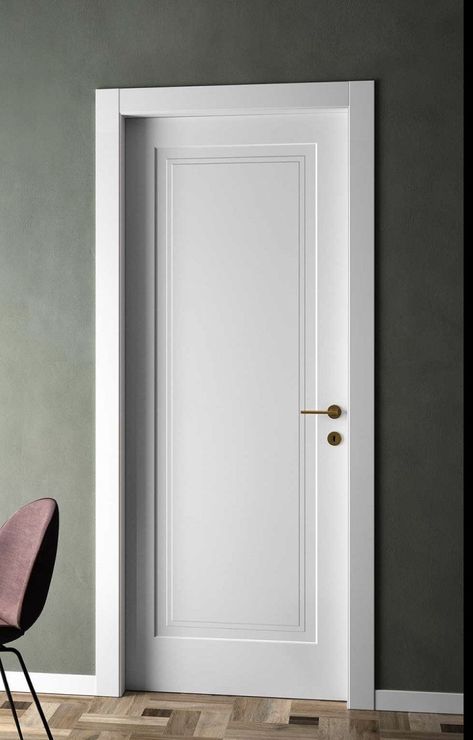 White Bedroom Doors, Room Door Design Modern, Doors Interior Modern Luxury, White Doors Interior, Indoor Doors Modern, Modern Door Design Interior, White Door Design, Interior Door Design Ideas, Usi Interior