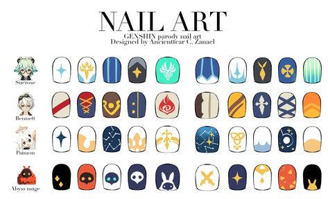 Genshin Nail Art, Asia Nails, Sunflower Nail Art, Anime Nails, Astuces Diy, Simple Designs To Draw, Pretty Nail Art, Manicures Designs, Dream Nails