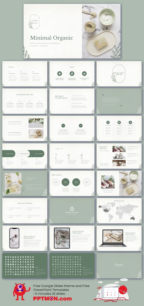 Minimal Ppt Template, Minimal Template Design, Cute Slide Show Ideas Presentation, Google Slides Presentation Design, Organic Presentation Design, Research Design Template, Minimal Ppt Design, Minimal Powerpoint Design, Free Template Powerpoint Slide Design