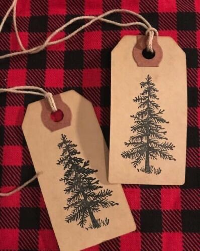 Christmas Pine Tree, Christmas Gift Tags Handmade, Walnut Ink, Christmas Farmhouse, Rustic Cottage, Tie Gifts, Antique Store, Coffee Staining, Tea Stains