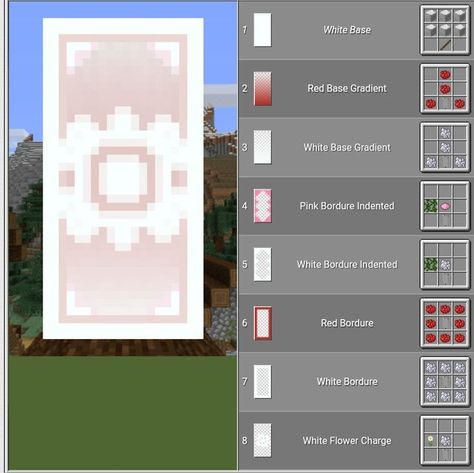 Mc Banner, Minecraft Banner Patterns, Minecraft Blocks, Minecraft Banner Designs, Minecraft Banners, Easy Minecraft Houses, Diy Minecraft, Cool Minecraft Creations, Minecraft Plans