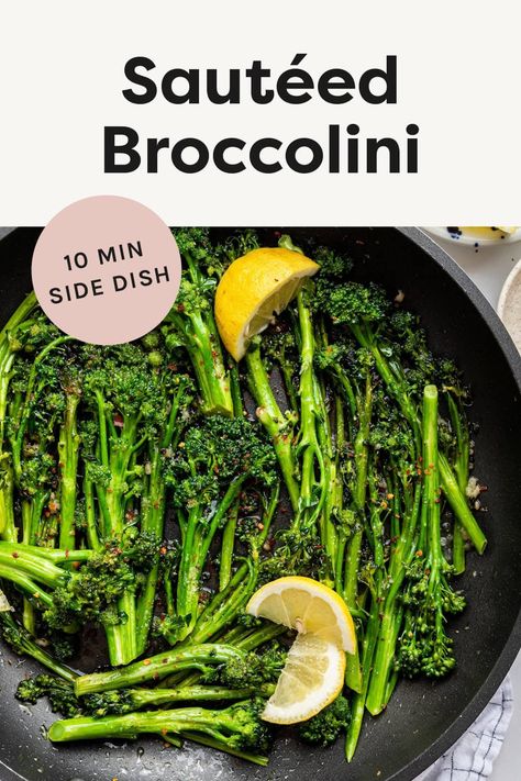 How To Cook Broccolini, Brocolini Recipes, Roasted Kohlrabi, Cottage Cheese Pasta, Broccolini Recipe, Vinegar Chicken, 3 Course Meals, Sauteed Vegetables, Dessert Salads