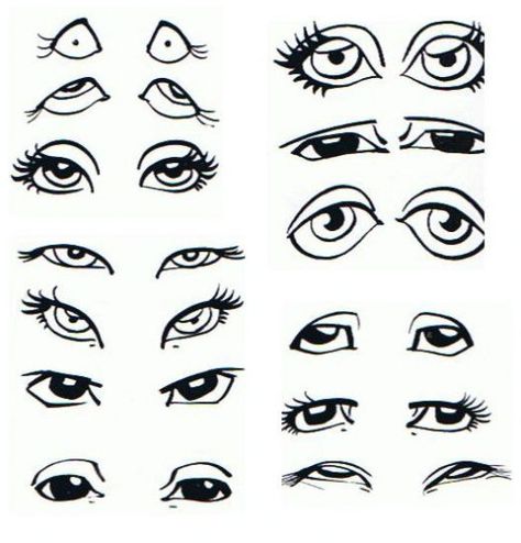 How to Draw Caricatures Drawing caricatures   is very easy and a lot of fun. As you can tell, there is no proportion  here. Draw how ever yo... Caricature Tutorial, Art Handouts, Realistic Eye Drawing, Cartoon Eyes Drawing, Caricature Sketch, Drawing Cartoon Faces, Art Worksheets, Cartoon Eyes, Types Of Eyes