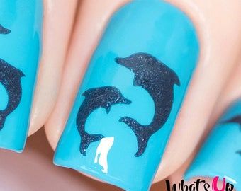 Dolphin Nails, Nautical Nails, Up Nails, Metallic Nail Polish, Nail Vinyls, How To Cut Nails, Blue Nail, Beautiful Nail Designs, Luxury Nails