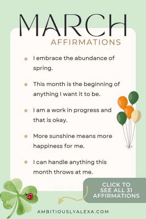 march affirmations March Quotes Aesthetic, March Quotes Funny, Bullet Journal Affirmations, March Quotes Inspirational, Month Of March Quotes, Quotes For March, New Month Affirmations, Month Affirmations, March Full Moon