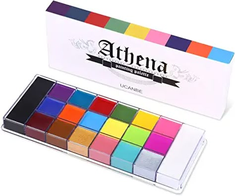 Amazon.in : face art body painting kit Athena Painting, Halloween Fx, Oil Palette, Professional Face Paint, Waterproof Makeup Remover, Non Toxic Makeup, Painting Palette, Belly Painting, Pallet Painting