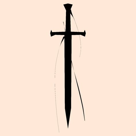 Two Swords Crossed Tattoo, Shield Tattoo, Cross Silhouette, Shadow Tattoo, Word Drawings, Cool Symbols, Knight Tattoo, Comic Tattoo, Silhouette Drawing