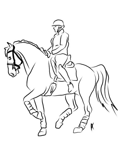 Horse and rider drawing for athletes. silhouette drawing or layout. Horse Riding Sketch, Horse Riding Drawing Reference, Horse With Rider Drawing, Person Riding Horse Drawing Reference, Horse And Rider Drawing, Athletic Drawing, Horse Riding Drawing, Horse Rider Drawing, Riding Horse Drawing