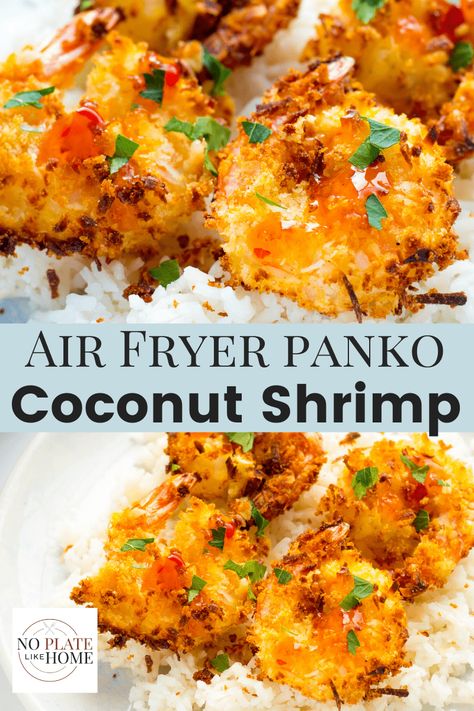 Coconut Shrimp In Air Fryer, Coconut Panko Shrimp, Panko Shrimp Air Fryer, Shrimp With Sweet Chili Sauce, Air Fryer Coconut Shrimp, Shrimp Dinners, Roasted Shrimp Recipes, Coconut Shrimp Recipes, Shrimp Recipes Healthy