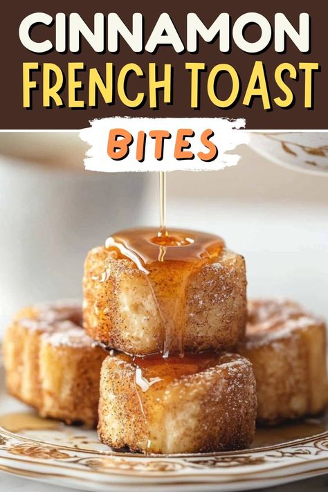 Really Easy Breakfast Recipes, Homemade French Toast Sticks Freezer, French Toast Icing, French Toast No Cinnamon, French Burnt Peanuts Recipe, French Toast Bites Hawaiian Rolls, French Toast Fingers, Mini French Toast Bites, Fun Christmas Breakfast Ideas