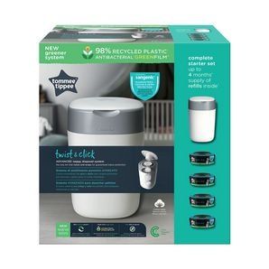 Tommee Tippee Twist & Click Advanced Nappy Disposal NEW Green System with 4 Pack Refill Cassettes | Target Australia Tommee Tippee, Hello Baby, New Green, Toys Shop, Starter Kit, Abba, Recycled Plastic, Multi Layering, Layering