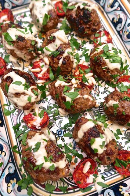 Scrumpdillyicious: Spicy Beef Armenian Kefta with Tahini & Tzatziki Healthy Armenian Recipes, Armenian Dinner Recipes, Armenian Food Recipes, Roast Leg Of Lamb, Armenian Food, Middle East Recipes, Armenian Recipes, Leg Of Lamb, Middle Eastern Dishes