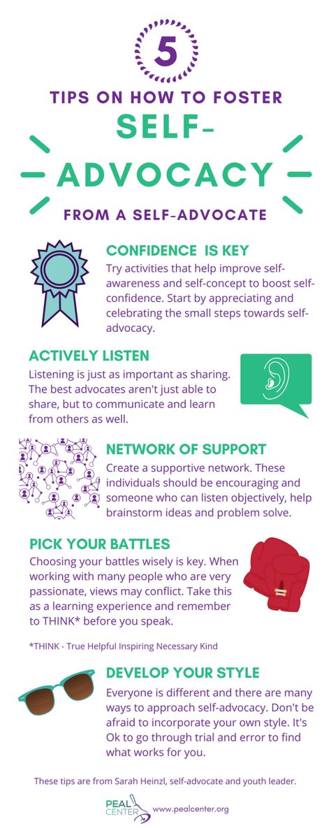 Tips on How to Foster Self-Advocacy (Infographic) – The PEAL Center Self Advocacy Quotes, Self Advocacy Activities For High School, Self Advocacy Worksheets, Self Advocacy Activities For Kids, Self Advocacy Activities, Advocacy Infographic, Educational Advocacy, Advocacy Quotes, Leadership Workshop