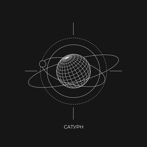 Moon Orbiting Earth, Orbit Illustration, Minimalist Sci Fi, Eternal Logo, Mechanics Aesthetic, Astronomy Design, Space Graphics, All Modern Furniture, Minimalistic Illustration