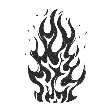 Flame Tattoo Black And Grey, Fire Illustration Black And White, Black And White Flame Tattoo, Flame Pattern Design, Flame Design Graphics, Fire Line Drawing, Black Out Tattoo Designs, Fire Logo Design Ideas, Flames Black And White