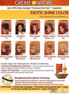 Cream Of Nature Hair Dye, Creme Of Nature Hair Color, Nature Hair Color, Creme Of Nature Products, Cream Of Nature, Ginger Hair Dyed, Exotic Hair Color, Exotic Hair, Creme Of Nature