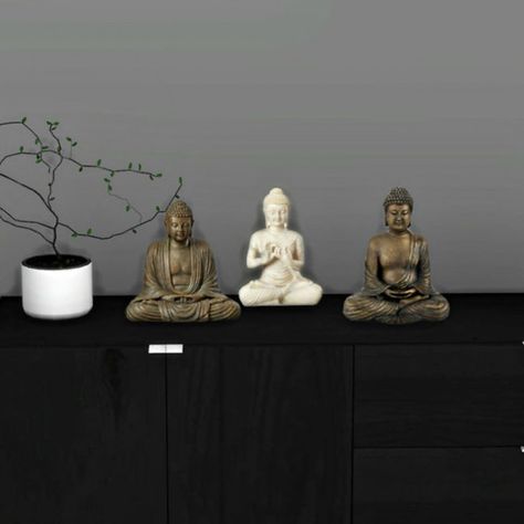 Leo 4 Sims: Buddhas • Sims 4 Downloads Leo Sims, Sims 4 Controls, Sims 4 Clutter, Buddha Decor, The Sims 4 Download, Sims 4 Update, Sims 4 Cc Furniture, Sims 4 Collections, World Religions