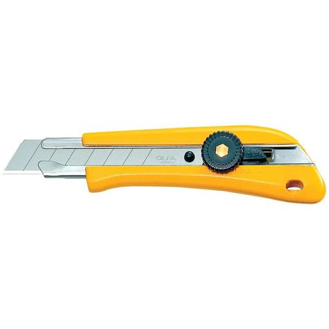 OLFA 1-Blade Retractable Utility Knife (Snap-Off Blade) in the Utility Knives department at Lowes.com Knife Tools, Leatherworking Tools, Tool Blade, Utility Knives, Life Tools, Crimping Tool, Leather Stamps, Utility Knife, Tool Steel