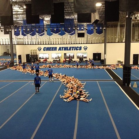 ohh Cheer Athletics<3 Cheer Gym, Level 2 Cheer Stunts All Star, Floor Cheers Words Cheerleading, Cheer Stunts High School Pyramid, Aesthetic All Star Cheer Pictures, Premier Athletics Cheer, Gymnastics Gym, Cheer Athletics, All Star Cheer