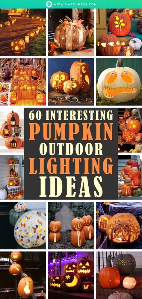 Halloween Patio Decor, Outside Fall Decorations, Pumkin Decoration, Fall Yard Decor, Halloween Patio, Outdoor Lighting Ideas, Halloween Lights Decorations, Fall Party Decorations, Lights Decorations