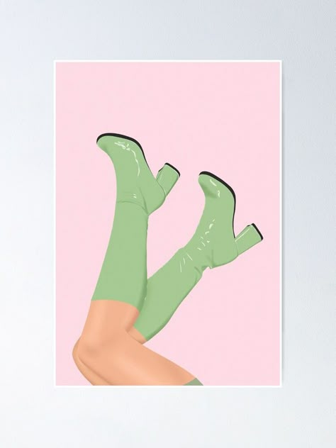 disco boots Pink And Green Pictures For Wall Collage, Poster Prints Green And Pink, Pink And Green Bedroom Artwork, Pink And Green Tapestry, Pink And Green Sorority, Green And Pink Poster Aesthetic, Pink And Yellow Prints, Pink And Green Apartment Decor, Pink And Green Wall Prints