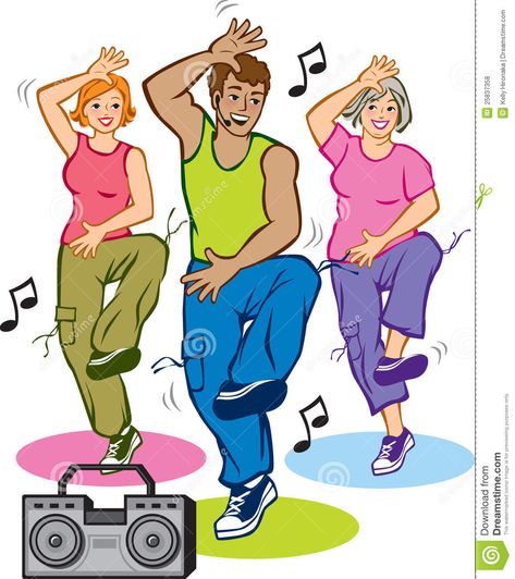 Dance Fitness Program People Exercising Illustration, Exercise Drawing, Dance Cartoon, Aesthetic Boarders Designs, People Exercising, Exercise Illustration, Dancing Illustration, Dancing Cartoon, Poster Dance