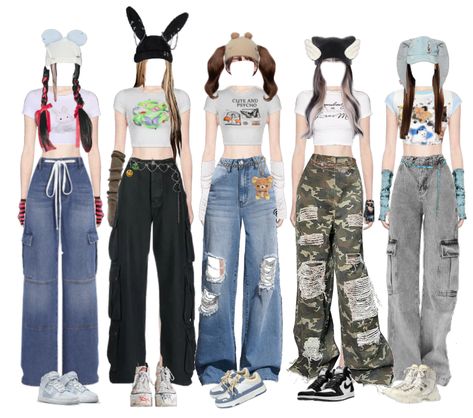 [ NewJeans - OMG Outfits ] outfit ideas | k-pop Stage outfit #girlgroup #kpop #nmixx #aespa #Itzy #blackpink #denim New Jeans Award Show Outfit, Newjeans Fashion Style, New Jeans Omg Outfits, Kpop Concert Outfits, Korean Outfits Kpop, Group Outfits, Casual Attire For Women, Kpop Concert Outfit, Pop Outfits