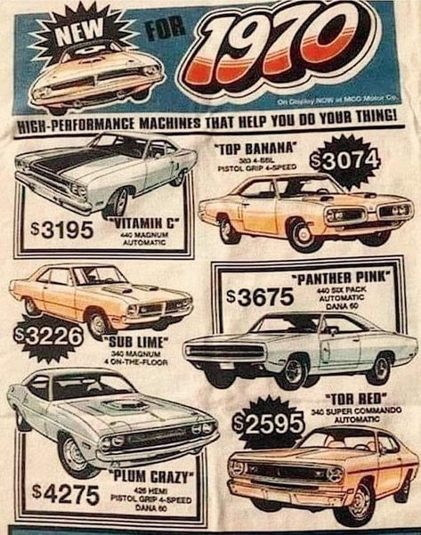 1970s America, Muscle Car Ads, 70s Muscle Cars, Automobile Advertising, Dodge Muscle Cars, Mopar Muscle Cars, Mopar Cars, Vintage Muscle Cars, Old Advertisements