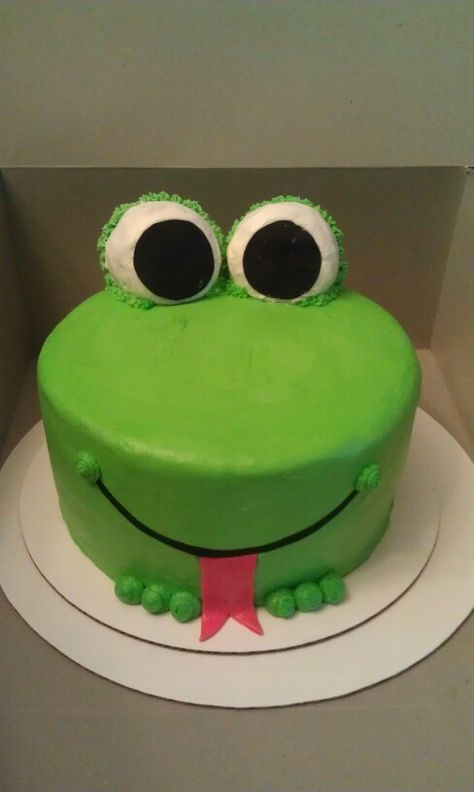 Frog cake Frog Cakes Birthday, Frog Cake Designs, Frog Cake Birthday, Frog Themed Cake, Frog Cake Ideas, Easy Frog Cake, Diy Frog Cake, Frog Birthday Cake Ideas, Cute Birthday Cakes Frog