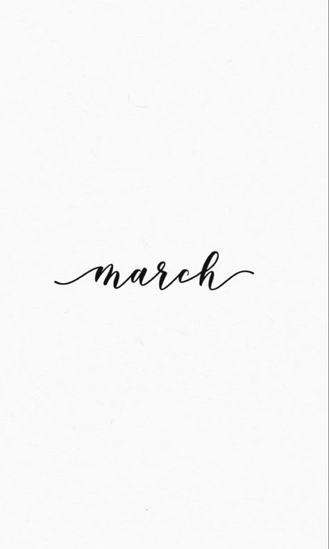 March Word Aesthetic, March In Cursive, March Font, March Calligraphy, Calendar Logo, Instagram Divider, Best Friend Wallpaper, Bullet Journal Cover Ideas, Iphone Life Hacks