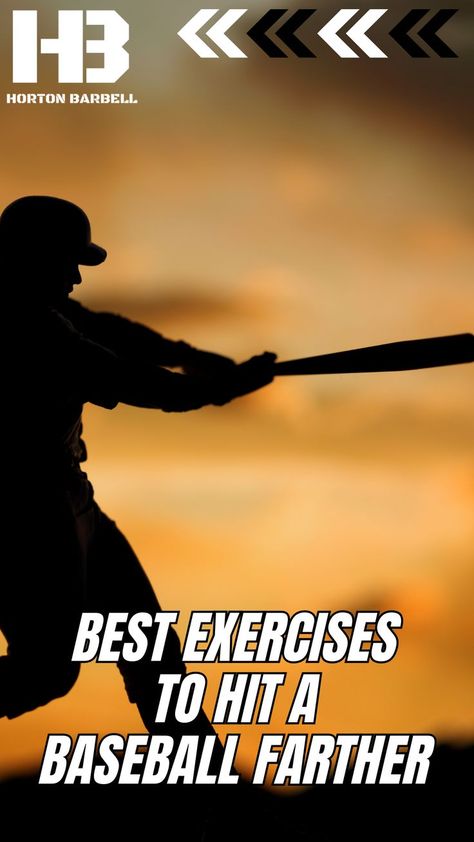 Training to hit a baseball farther really comes down to building a foundational base of strength, both leg strength and upper body strength. Baseball Strength Training, Baseball Training, Body Strength, Best Exercises, Upper Body Strength, Upper Body, Strength Training, Baseball, Building