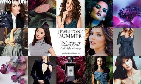 David Zyla Archetypes, Zyla Archetypes, Color Analysis Summer, David Zyla, Dusky Summer, Soft Summer Palette, Soft Summer Color Palette, Dark Summer, Style Analysis