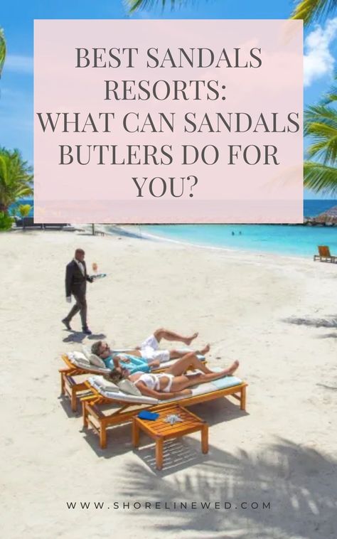 Want to know all the insider tips and tricks for Sandals resorts before your trip? We've got you covered. In this post, we detail everything butlers can do for you at the all-inclusive Sandals resorts. Find out how having a butler can elevate your vacation. Enjoy the luxury of a butler at the best Sandals resort! Best Sandals Resort, Sandals Vacation, Sandals Resort, Book Rooms, Butler Service, Water Villa, Sandals Resorts, Book Room, Vacation Tips