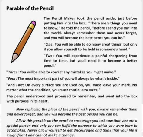 Pencil Object Lesson, Parable Of The Pencil, The Story Of The Pencil, Scripture Cookies, Spiritual Fasting, Night Bible Study, Womens Ministry Ideas, Baptism Talk, Ladies Bible Study