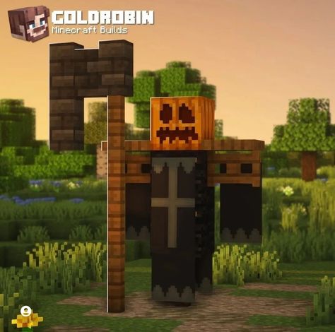 Minecraft Halloween Ideas, Build Ideas Minecraft, Minecraft Pumpkin, Minecraft Halloween, Minecraft Statues, Rumah Minecraft Sederhana, Minecraft Village, Minecraft House Plans, Easy Minecraft Houses