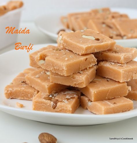 Maida Burfi, an easy burfi recipe and you can make them on any festive occasion. I have tried this burfi many times and it's came out super... Milk Toffee, Soft Toffee, Burfi Recipe, Toffee Recipe, Sri Lankan Recipes, Fresh Milk, Sweets Recipes, Living Food, Vegetarian Dishes