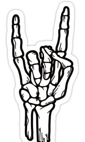 Rock And Roll Skeleton, Journal Drawings, Skeleton Tattoo, Hand Sticker, Skeleton Tattoos, Skeleton Hand, Forensic, Skeleton Hands, Rock And Roll