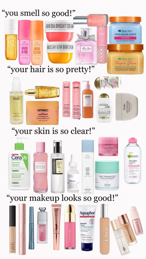 MY FAV HOLY GRAIL PRODUCTS 🪞🌅🪩✨#perfume #haircare #skincare #makeup #preppy ￼#tiktok #sephora #wishlist #myfavproducts Sephora Wishlist, Makeup Preppy, Holy Grail Products, Body Care Routine, Girly Shoes, Daily Skin Care, Dream Nails, Skincare Makeup, Holy Grail