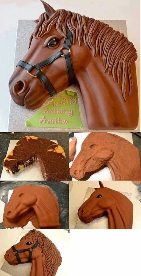 Horse cake....eeeeeee I love it!!!! Horse Birthday Cake, Torte Creative, Fest Temaer, Cake Templates, Horse Cake, Torte Cupcake, Cupcakes Decorados, Sculpted Cakes, Animal Cakes