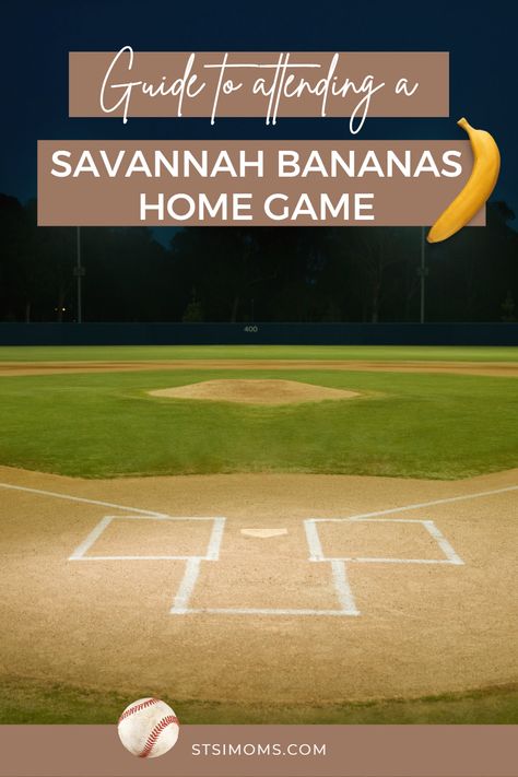 Did you score tickets to a Savannah Bananas baseball game at historic Grayson Stadium? Lucky you! We break down all there is to know, do and see before, during and after the game. St. SiMoms - Your Guide for Discovering Georgia's Golden Isles with Kids. St. Simons Island | Sea Island | Jekyll Island | Brunswick Savannah Bananas Baseball Outfit, Savana Banana Baseball, Savannah Bananas Baseball, Savannah Bananas, Savannah Bananas Shirts, Banana Games, Banana Shop, Baseball Camp, Ty Cobb