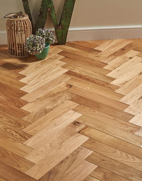 Oak herringbone floor