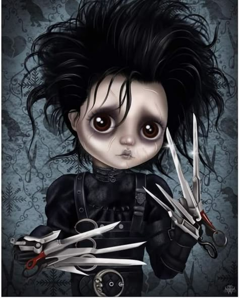 Gothic Wall Decor, Tim Burton Style, Tim Burton Art, Painting Cartoon, Creepy Doll, Fleet Street, Illustration Botanique, Edward Scissorhands, Sweeney Todd